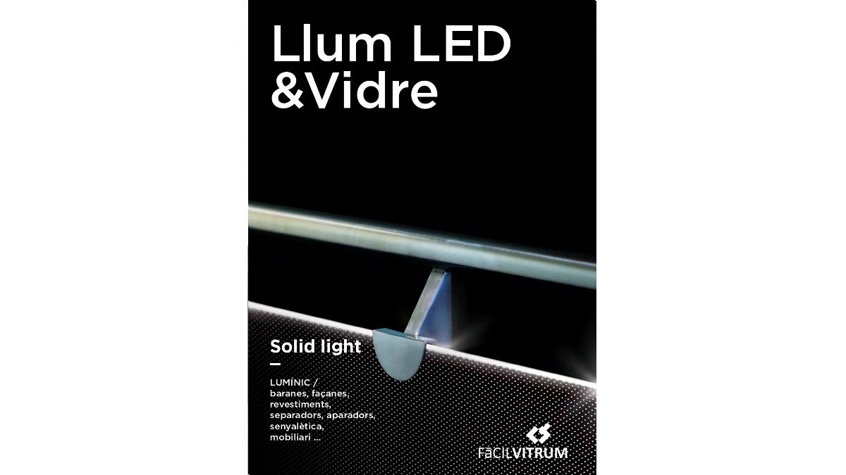 Portada catàleg vidre Solid Light llum LED. Fácilvitrum